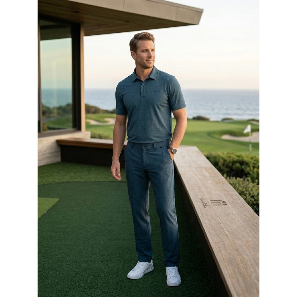 TravisMathew Open to Close Blue Grey Performance Golf Pants Mens 30 1MT435